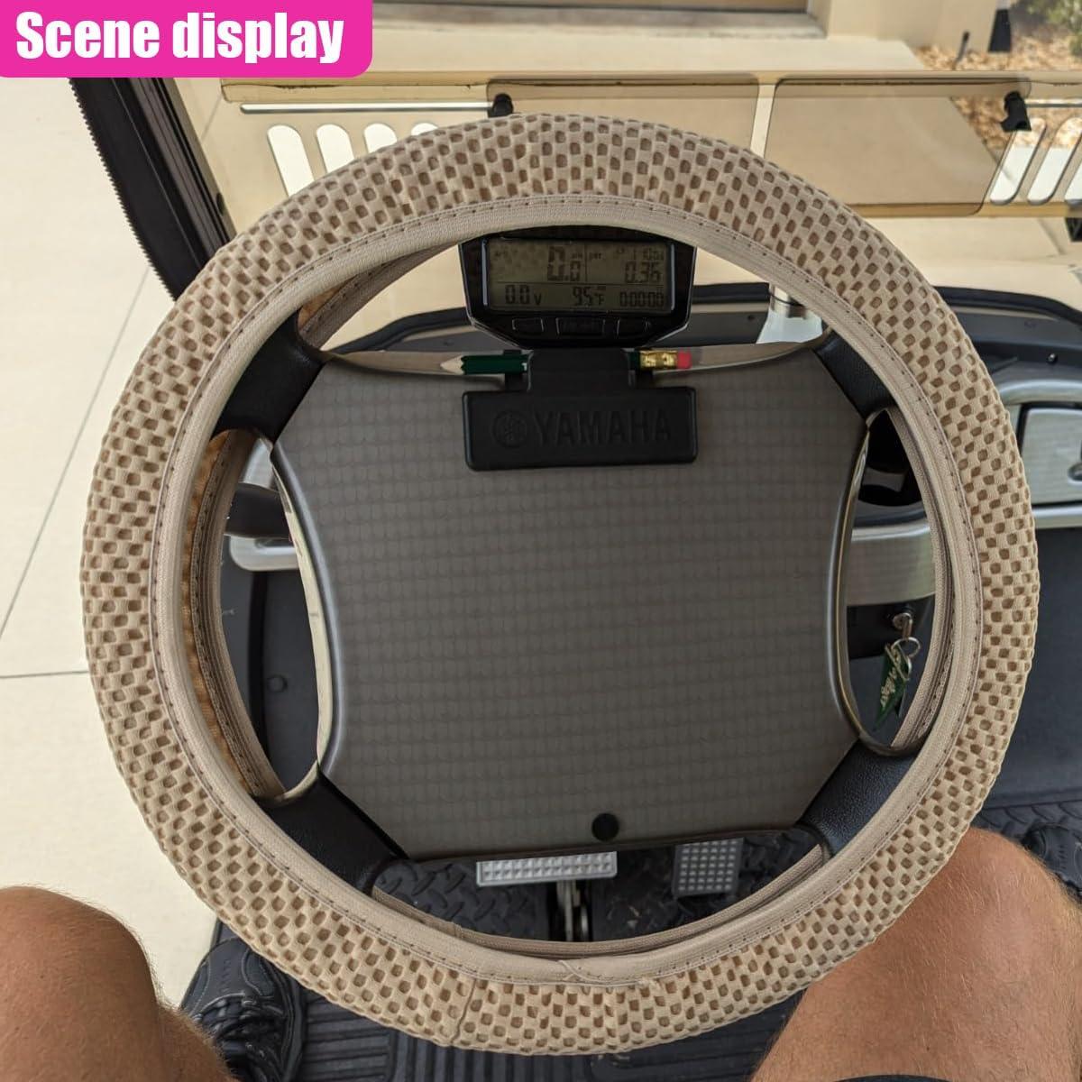 Cubierta de Volante UHANBUT 15" Antideslizante Beige