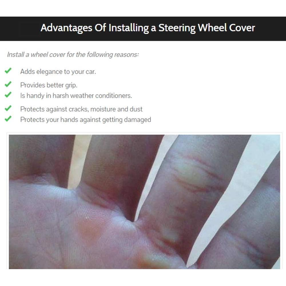 Cubierta de Volante ZHOL Universal 37-38 cm Microfibra Negra