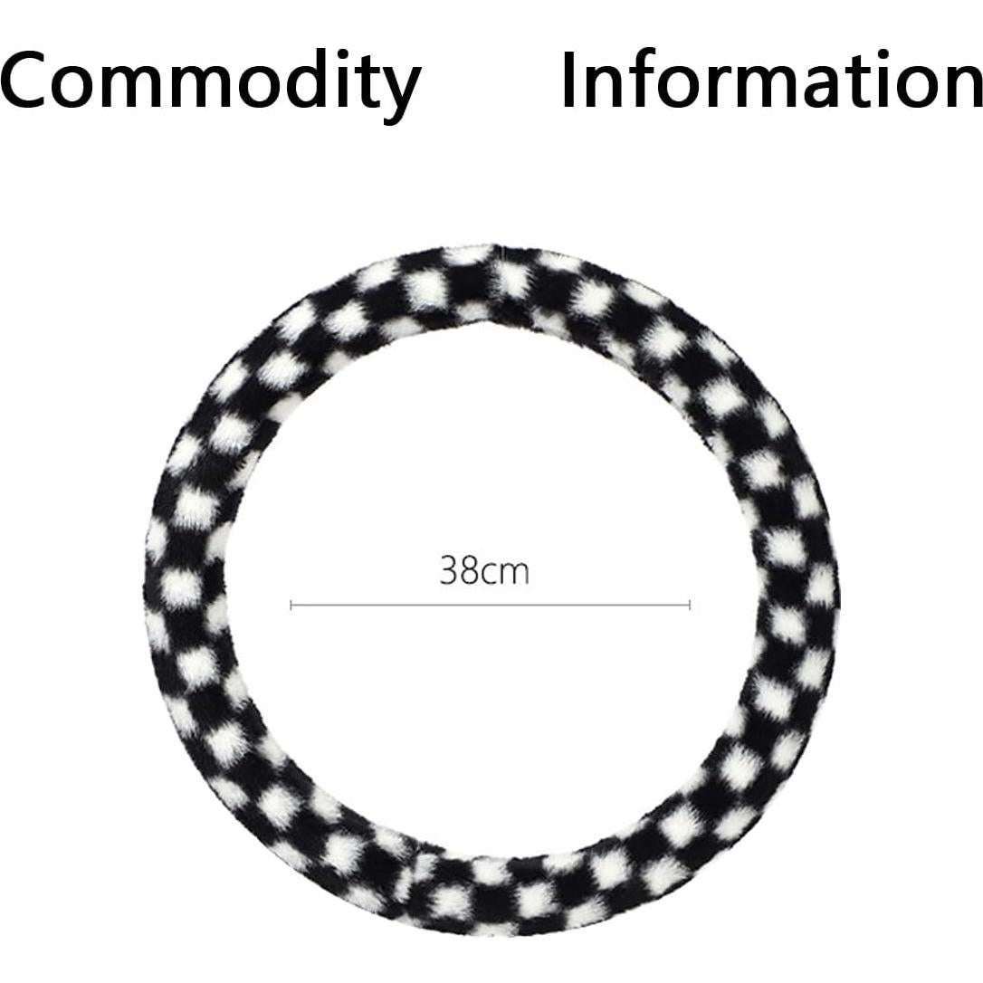 Cubierta de Volante de Felpa Gwwens 38 cm Rayas Blancas y Negras