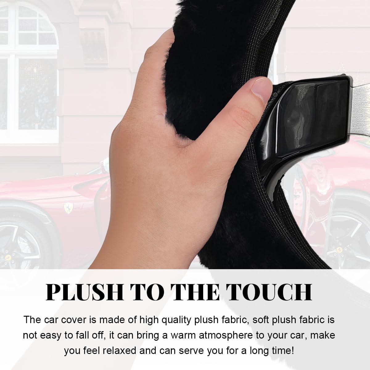 Juego de Fundas de Volante Esponjosas Povtii 10 Piezas Negro