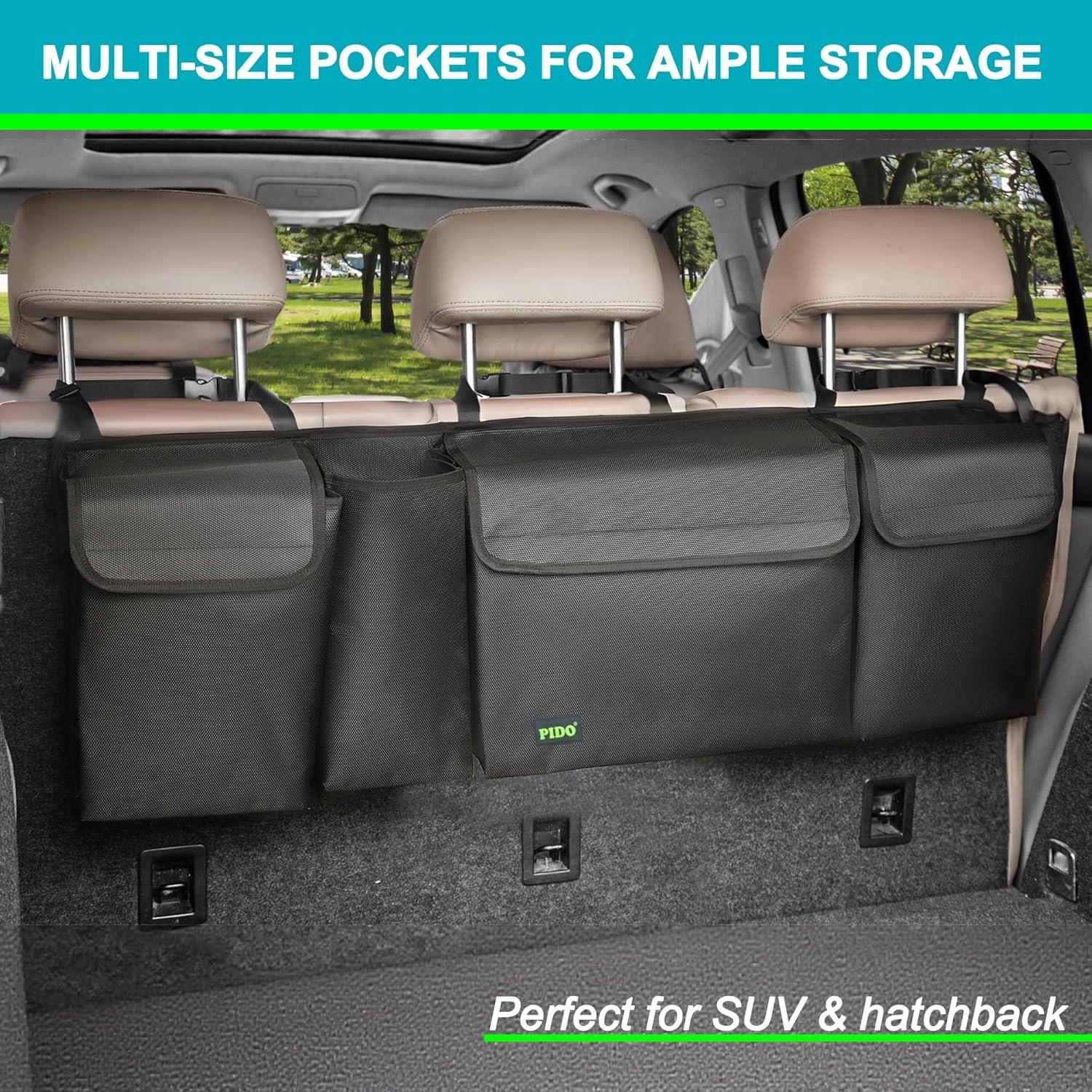 Organizador de Maletero Colgante PIDO, Tela 1680D, Negro