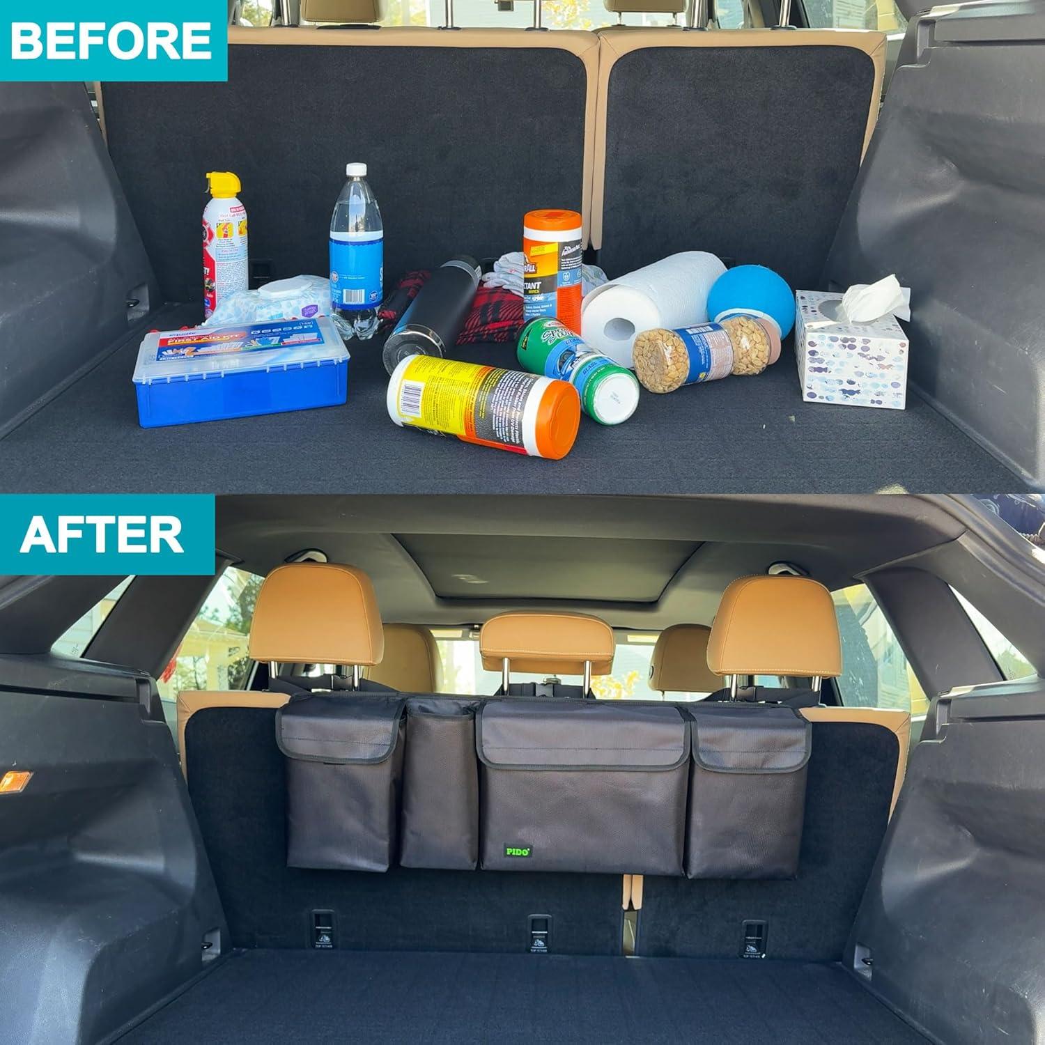 Organizador de Maletero Colgante PIDO, Tela 1680D, Negro