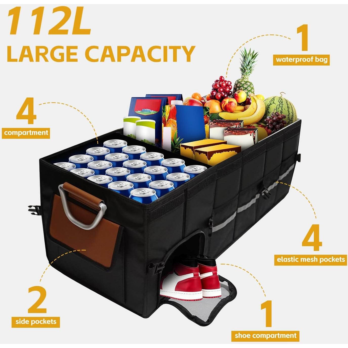 Organizador de Maletero RYUNVOVO 112L con Compartimento para Zapatos