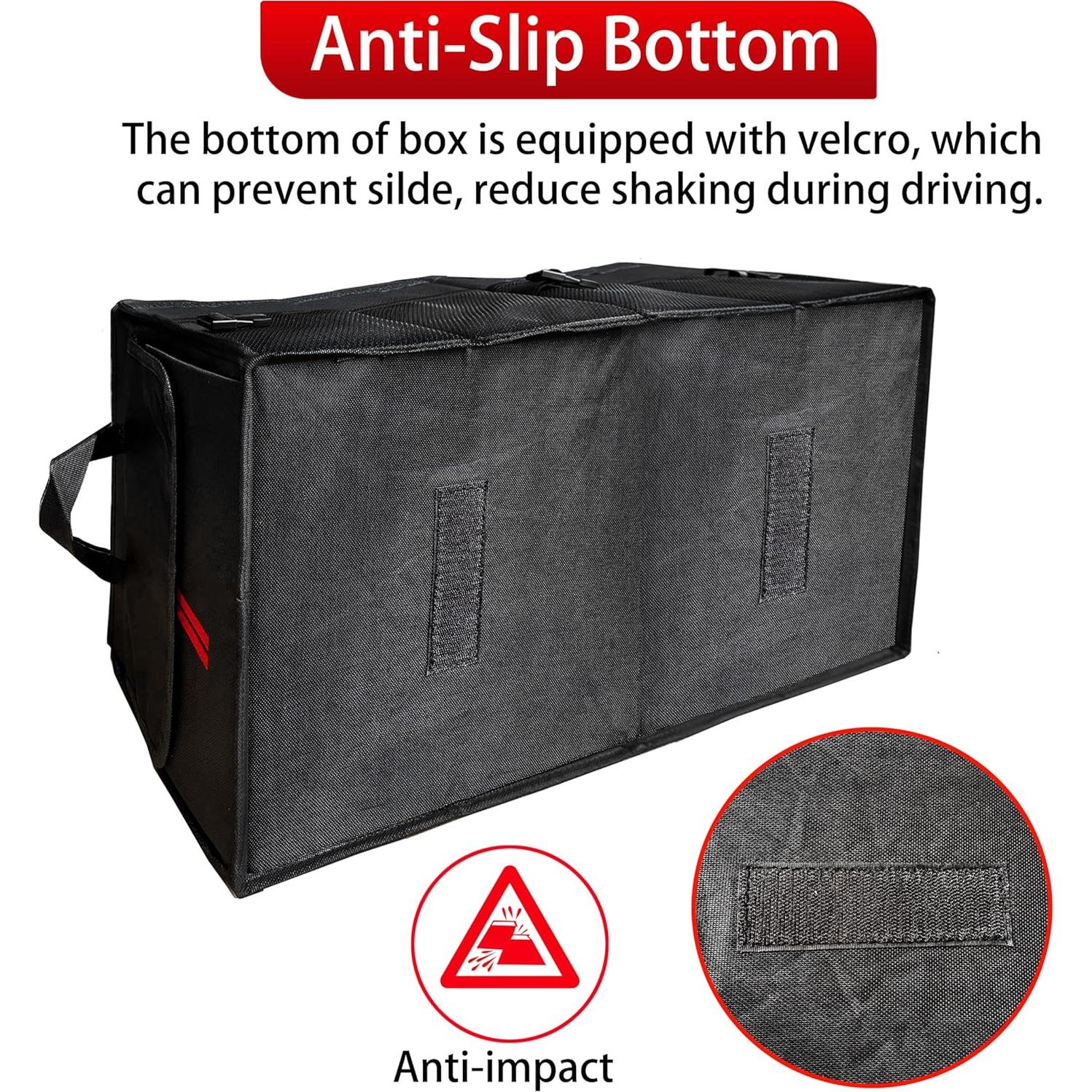 Organizador de Maletero YOSRTER Plegable 61x33x25cm Rojo