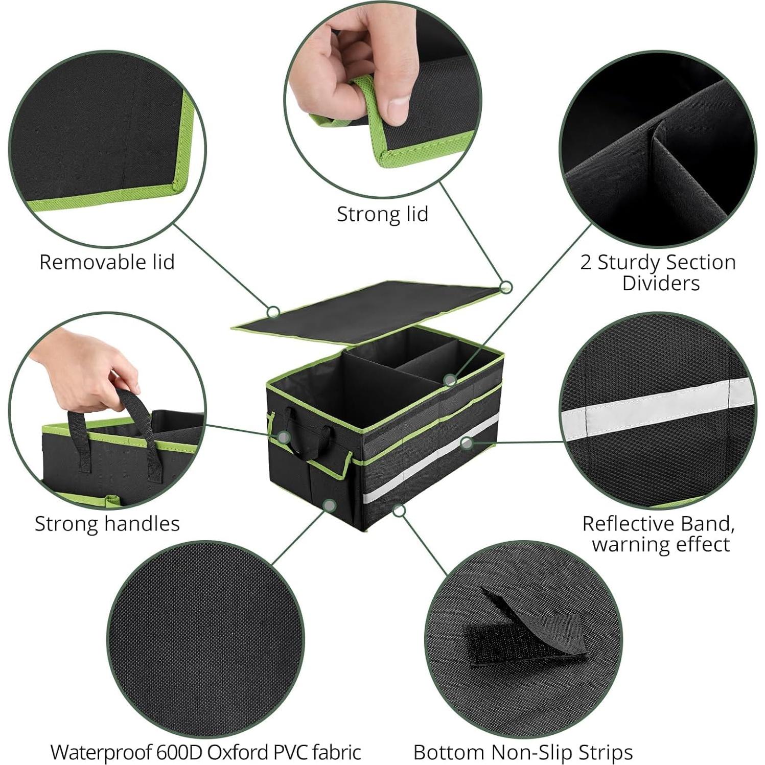 Organizador de Maletero de Coche EYPINS 50L Plegable Impermeable