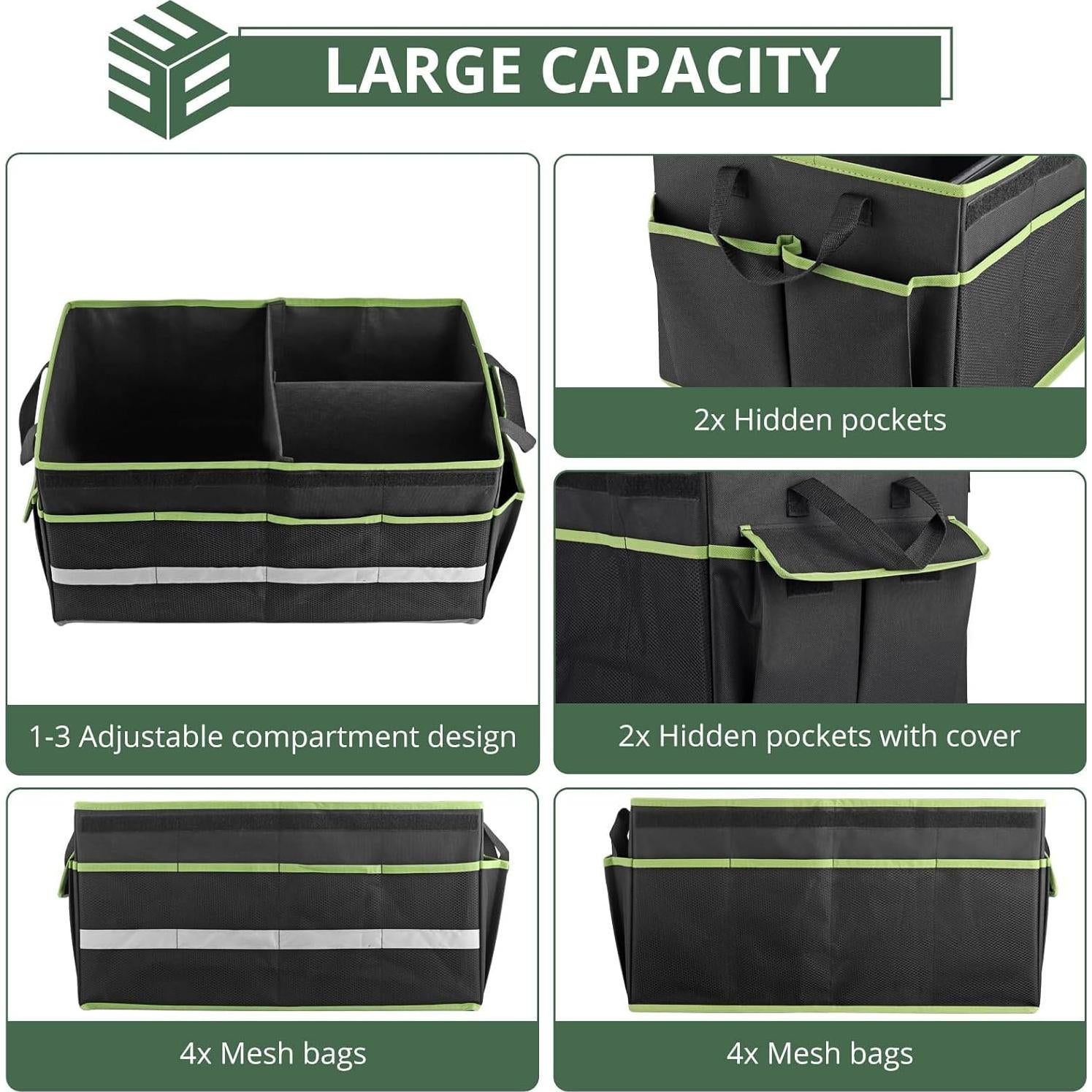 Organizador de Maletero de Coche EYPINS 50L Plegable Impermeable