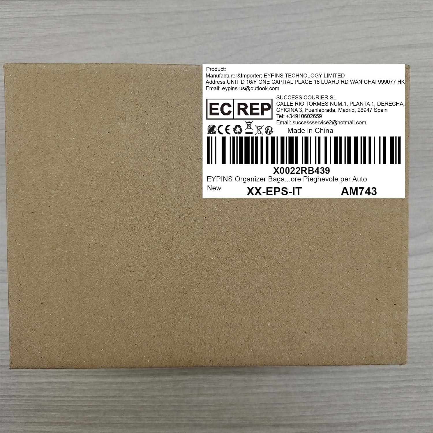 Organizador de Maletero de Coche EYPINS 50L Plegable Impermeable