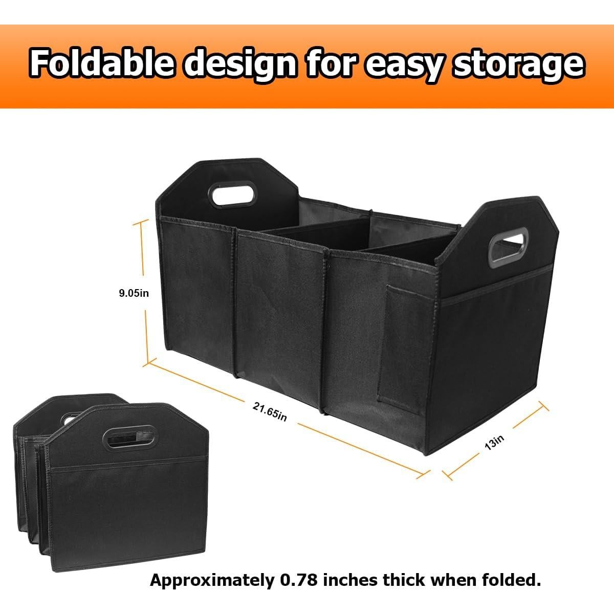 Organizador de Maletero KHGUZ 42L Plegable Impermeable Negro