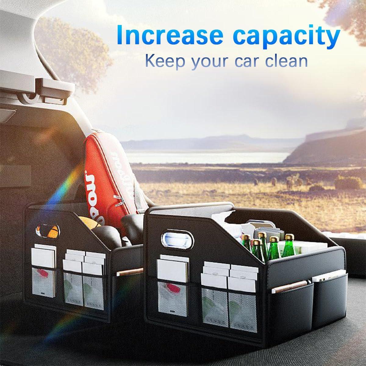 Organizador de Maletero de Coche Sandfren Plegable 6 Compartimentos