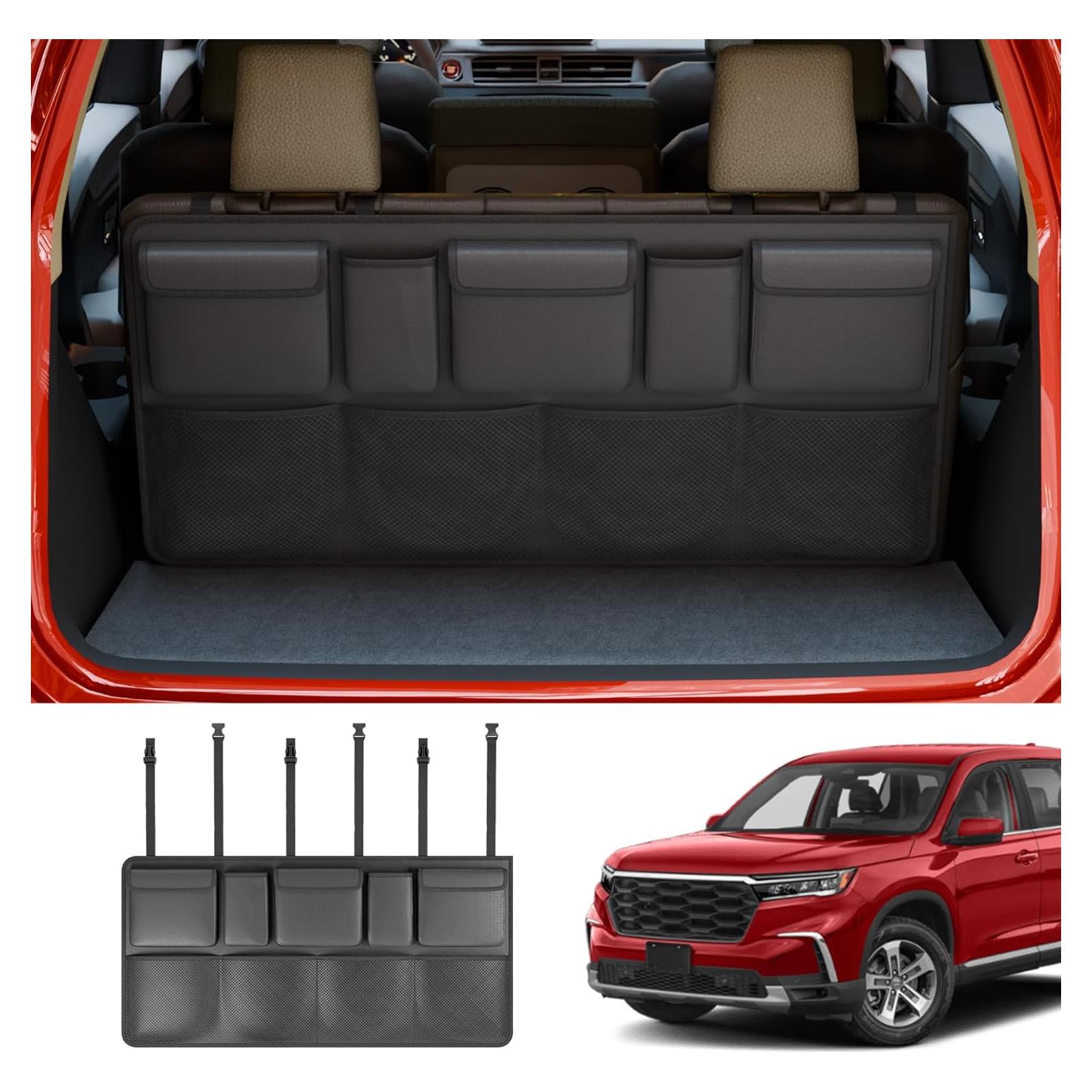 Organizador de Maletero de Coche Maxzina 104x51 cm 9 Bolsillos Negro