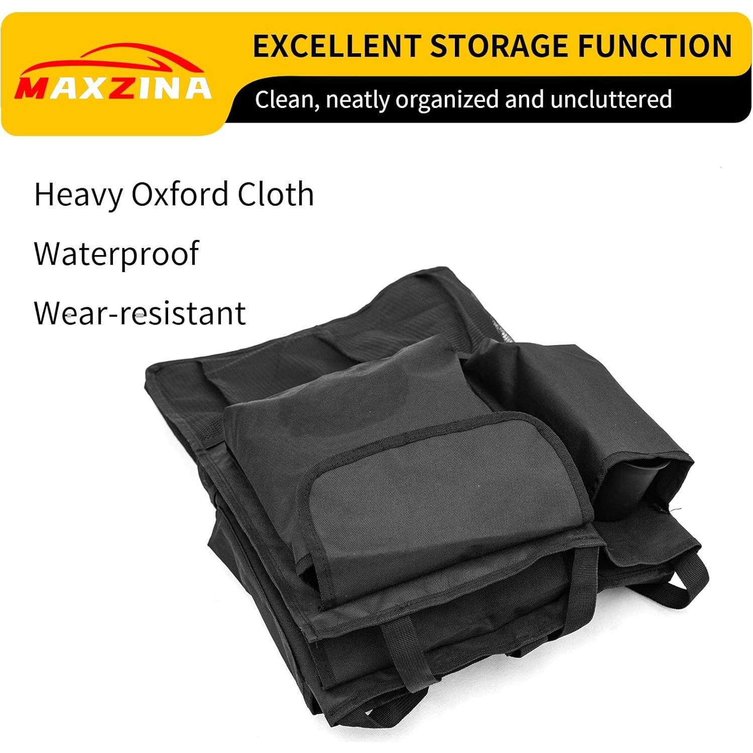 Organizador de Maletero de Coche Maxzina 104x51 cm 9 Bolsillos Negro