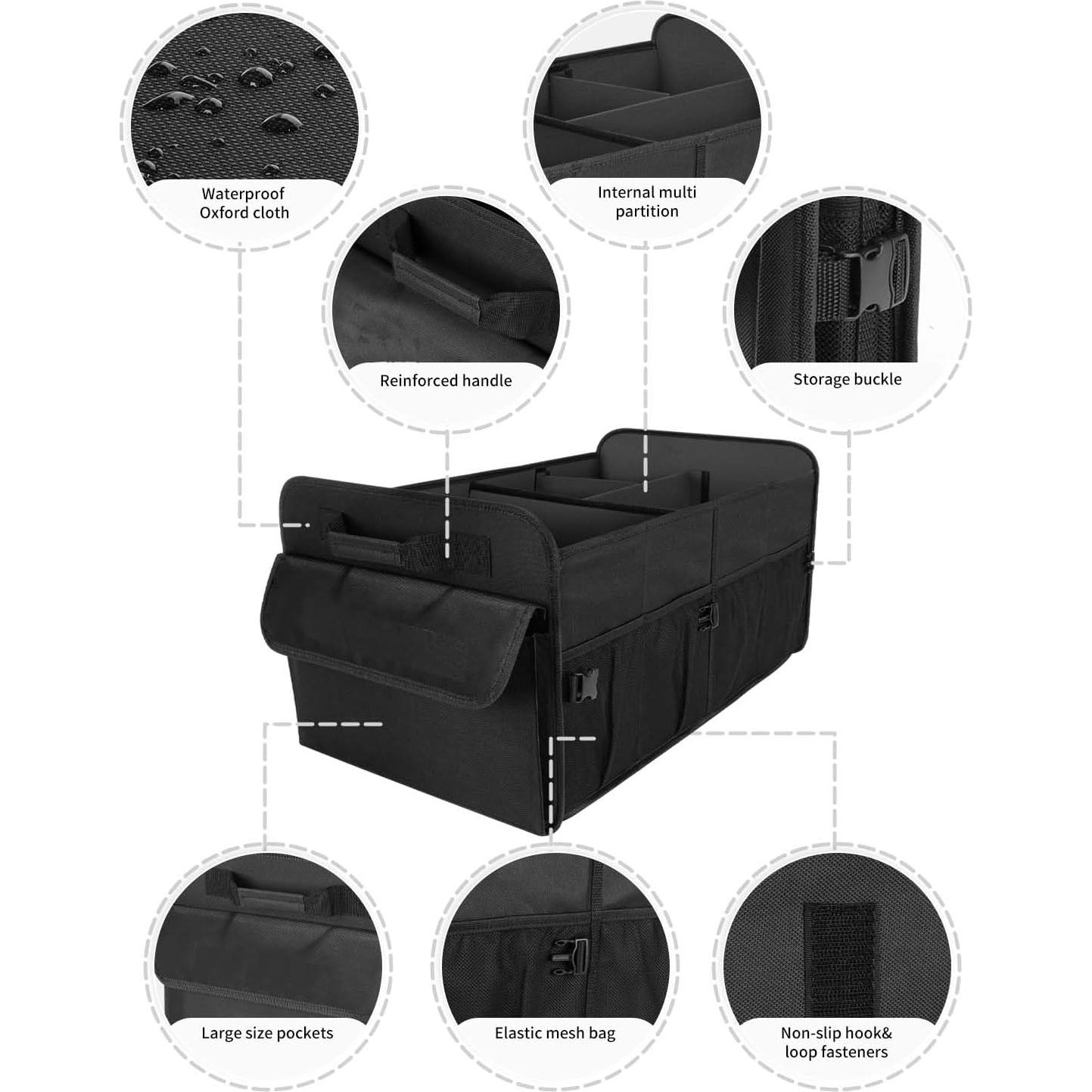 Organizador de Maletero para SUV Genérico 72L Plegable Negro