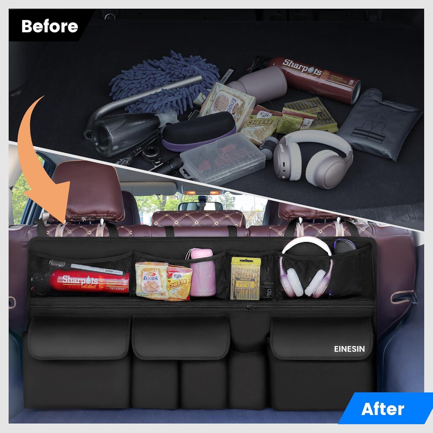 Organizador de Maletero Einesin 104x51cm Plegable Negro