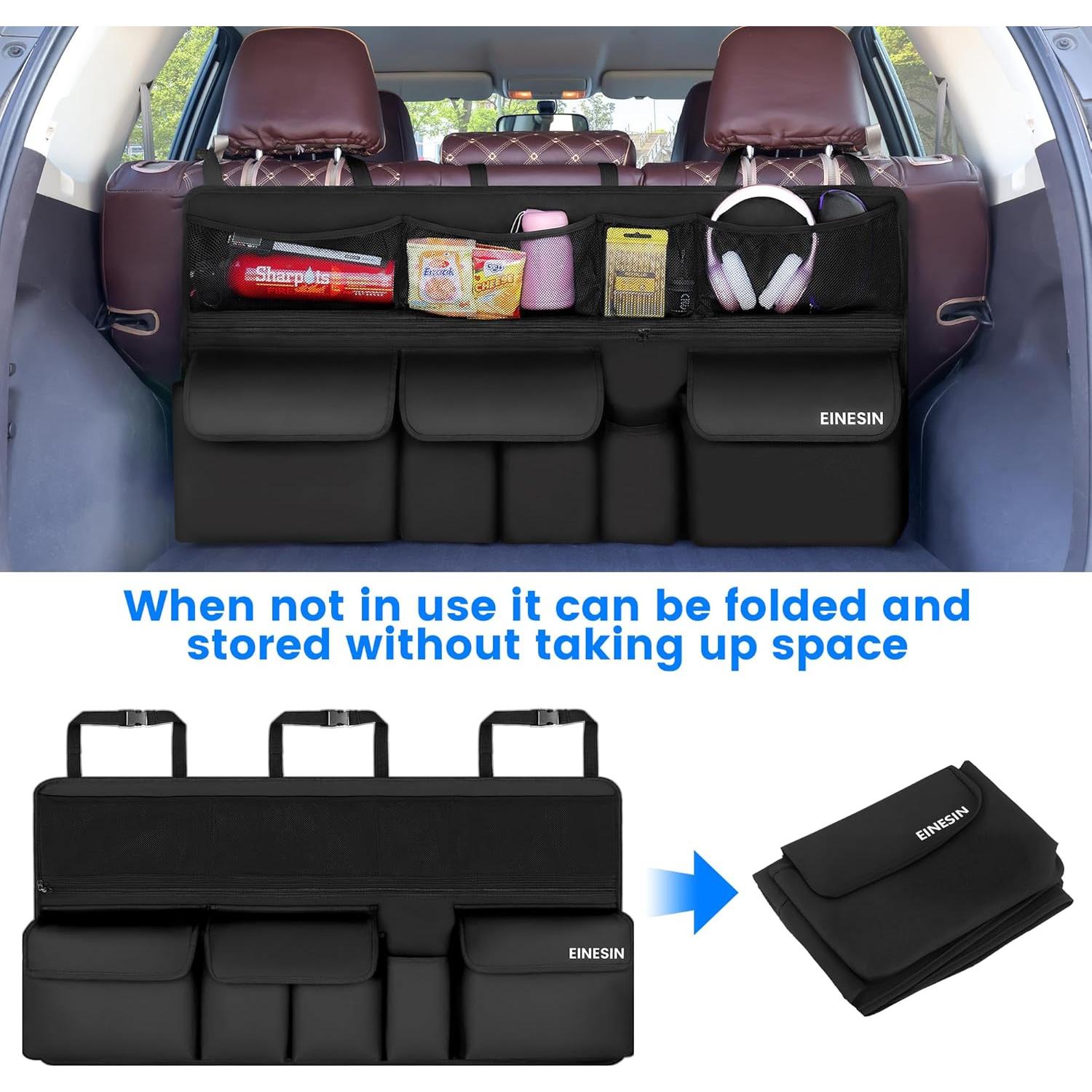 Organizador de Maletero Einesin 104x51cm Plegable Negro