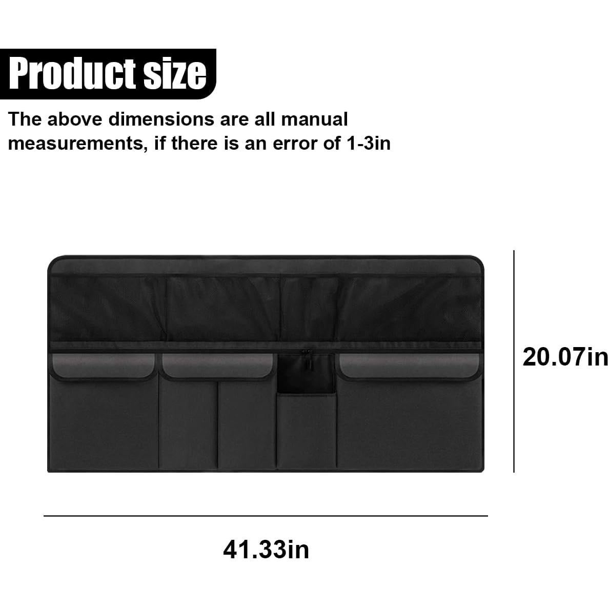 Organizador de Maletero UHANBUT para Coche Negro 105x53.5cm