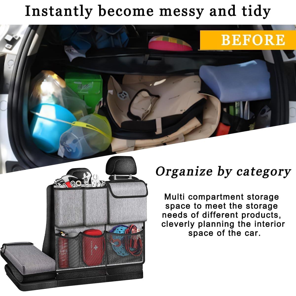 Organizador de Maletero de Coche Mandark Gris 100x45 cm Impermeable