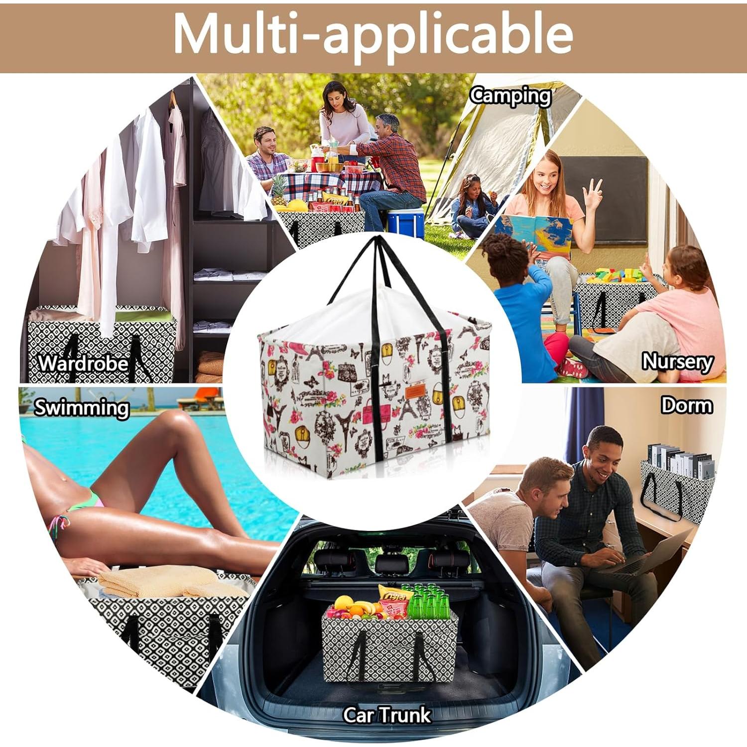 Organizador de Maletero de Coche RoyBoder 70L Impermeable Colapsable