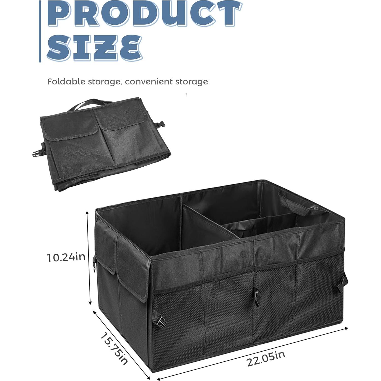 Organizador de Maletero de Coche UNLRAE 2891CWX001 Plegable 56x40x26cm