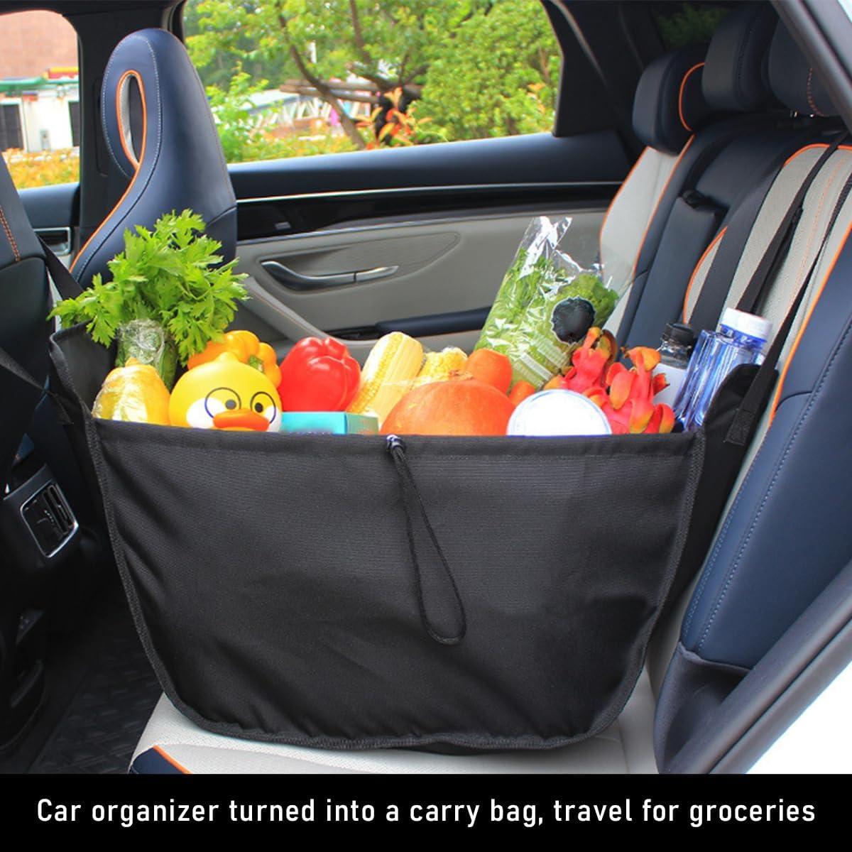 Bolsa Organizadora de Asiento de Coche Povtii - Tela Oxford Negra