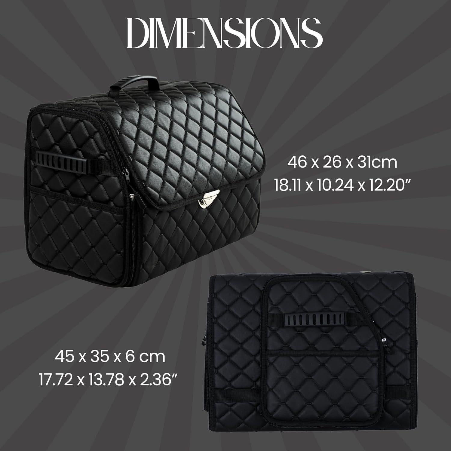 Organizador de Maletero Plegable Cuero Negro The Mask El Turko