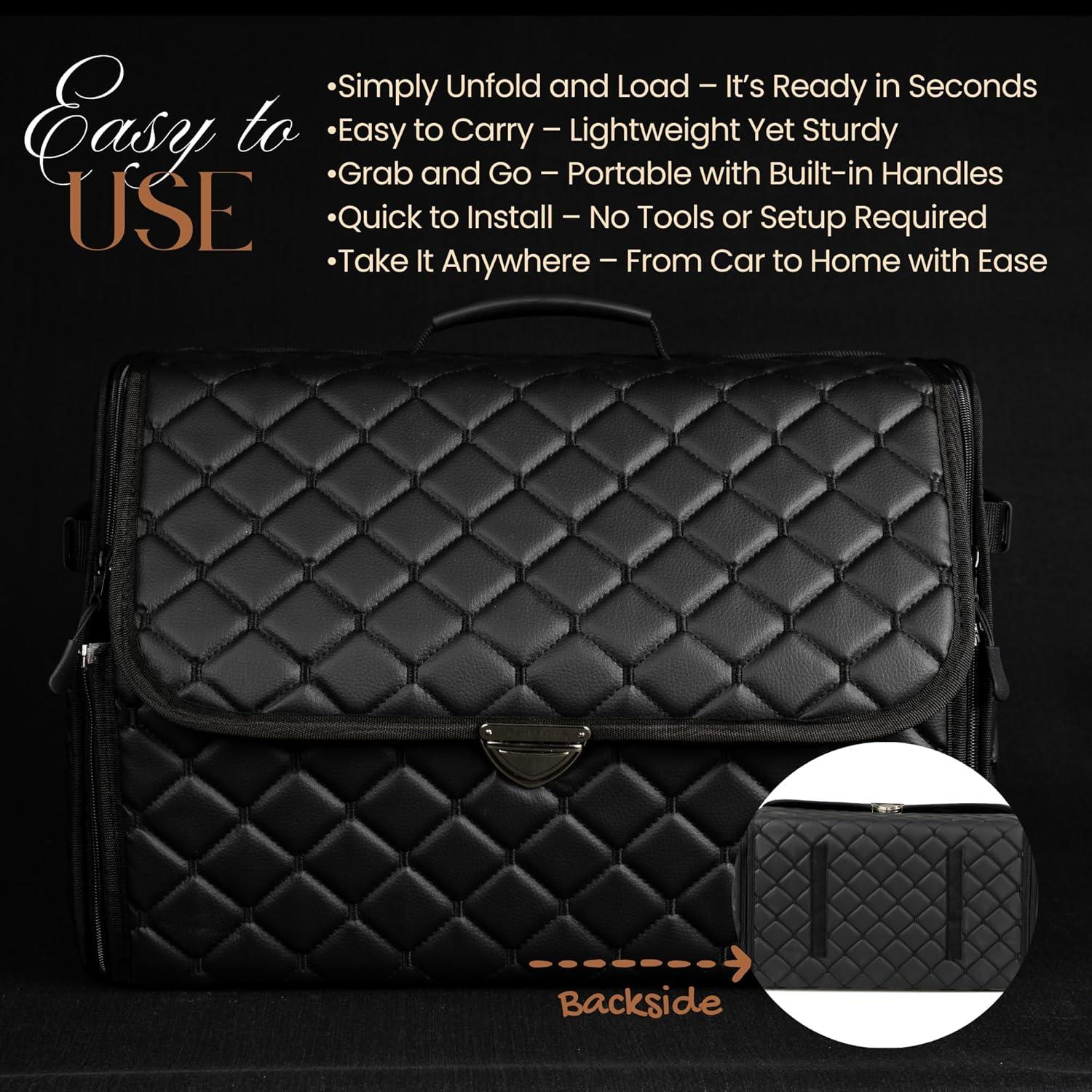 Organizador de Maletero Plegable Cuero Negro The Mask El Turko