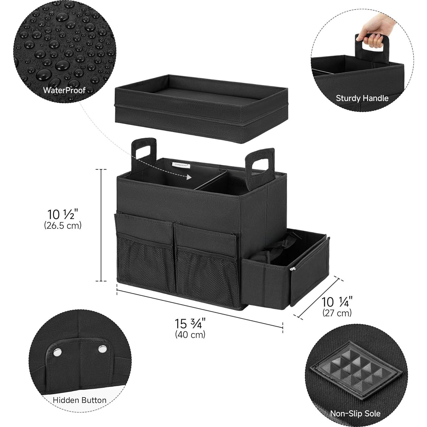 Organizador de Maletero StorageWorks Mediano Negro Impermeable