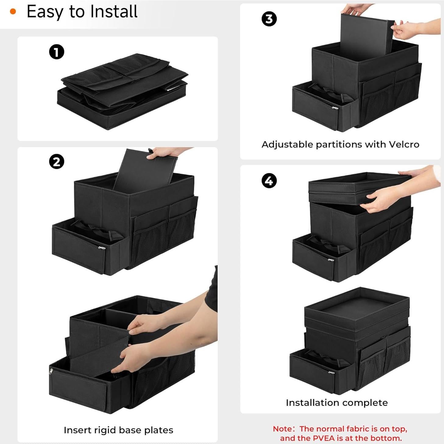 Organizador de Maletero StorageWorks Mediano Negro Impermeable