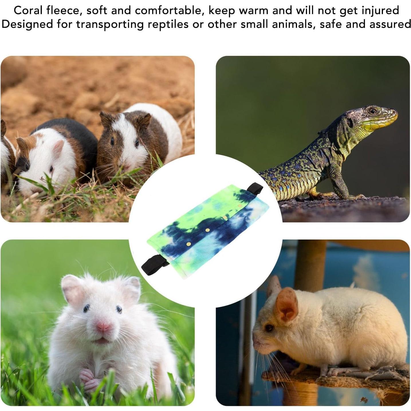 Transportador de Reptiles HEEPDD 43x20cm Verde Azul con Correa Ajustable