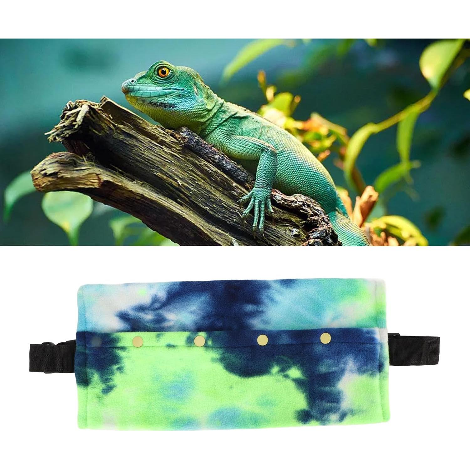 Transportador de Reptiles HEEPDD 43x20cm Verde Azul con Correa Ajustable