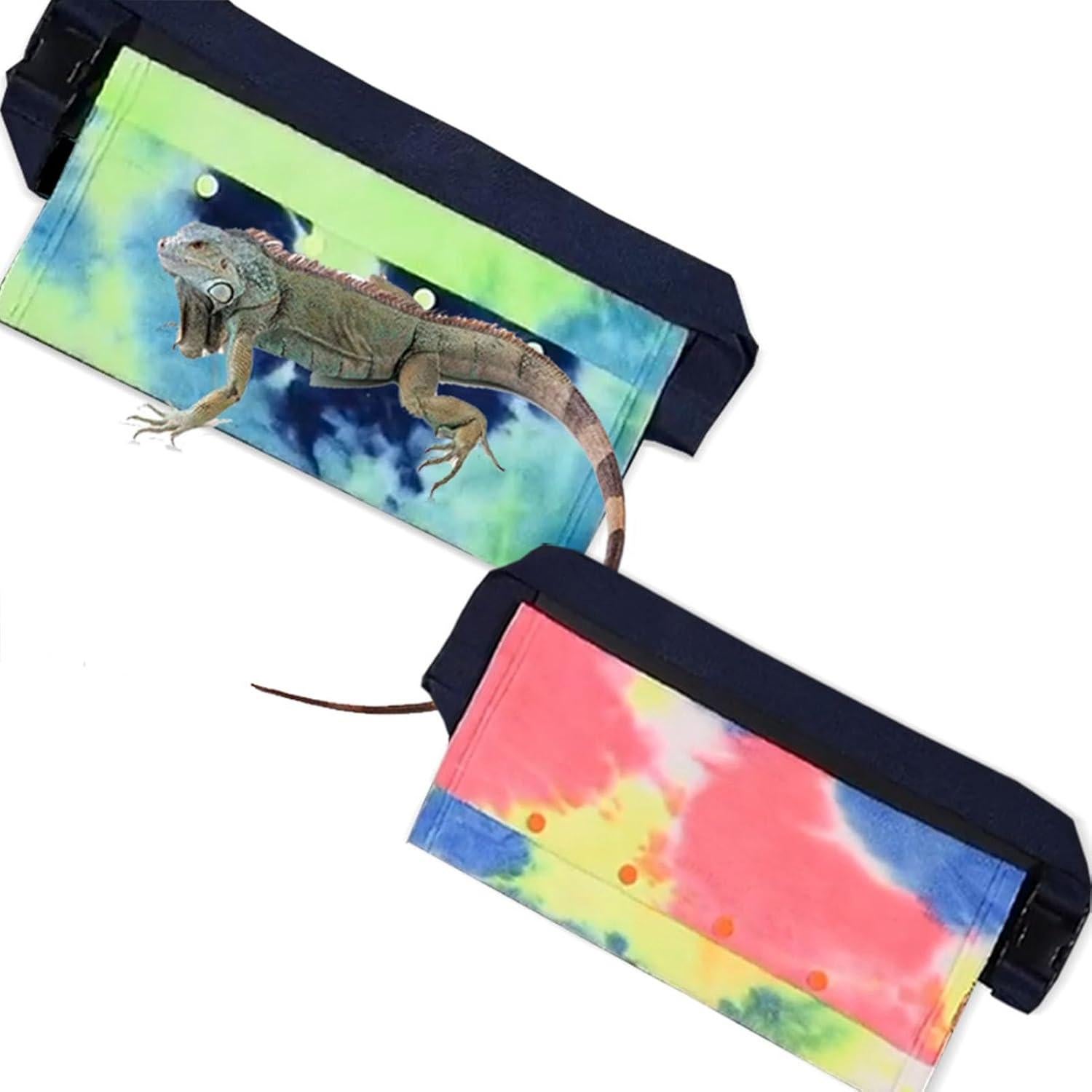 Transportador de Reptiles HEEPDD 43x20cm Verde Azul con Correa Ajustable
