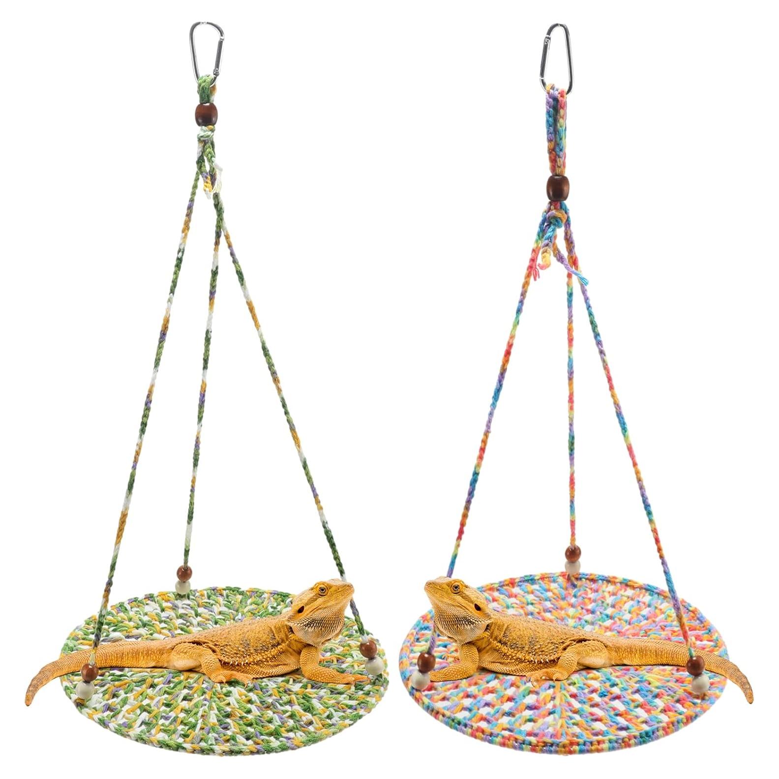 Hamaca para Reptiles Wesiti 2 Pcs 25.5 cm Algodón Color Fresco