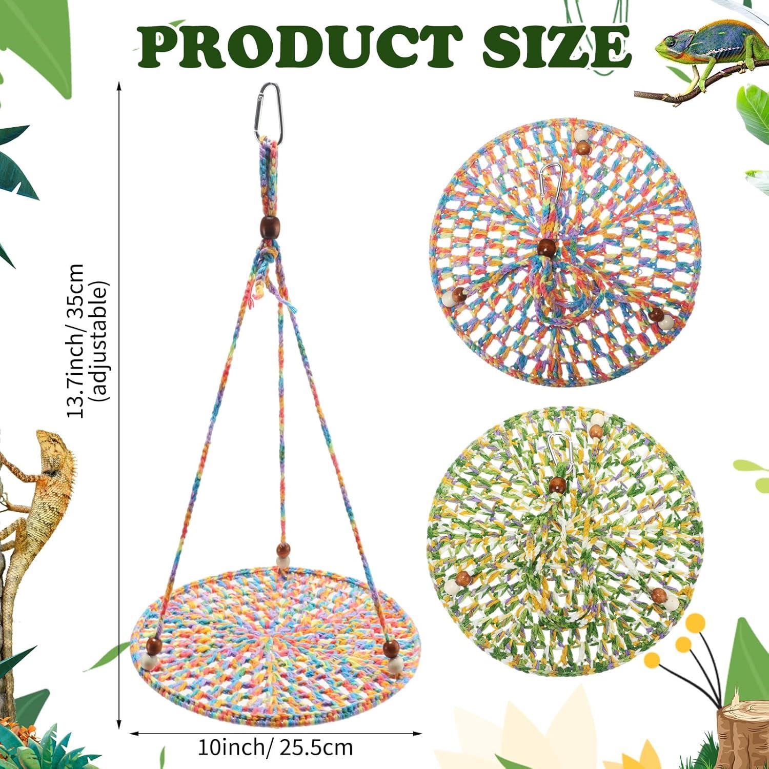 Hamaca para Reptiles Wesiti 2 Pcs 25.5 cm Algodón Color Fresco