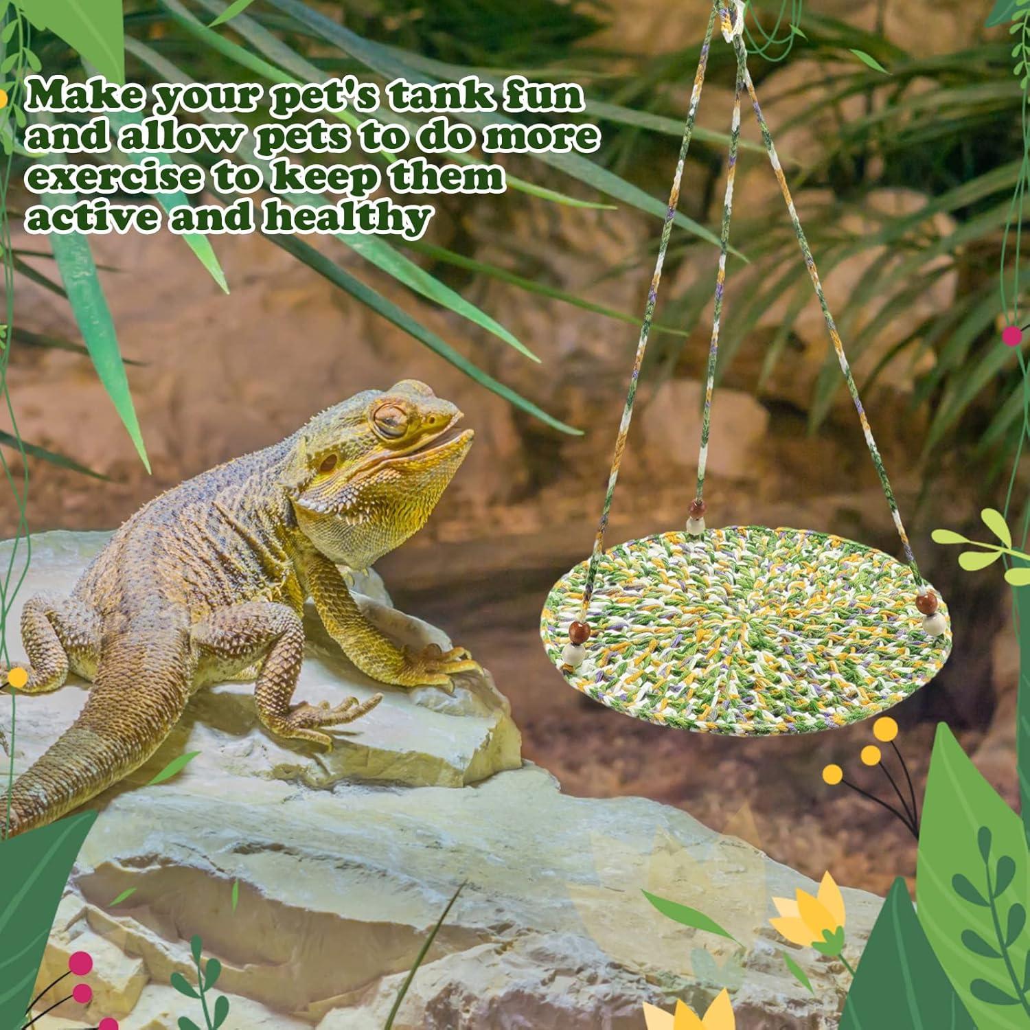 Hamaca para Reptiles Wesiti 2 Pcs 25.5 cm Algodón Color Fresco