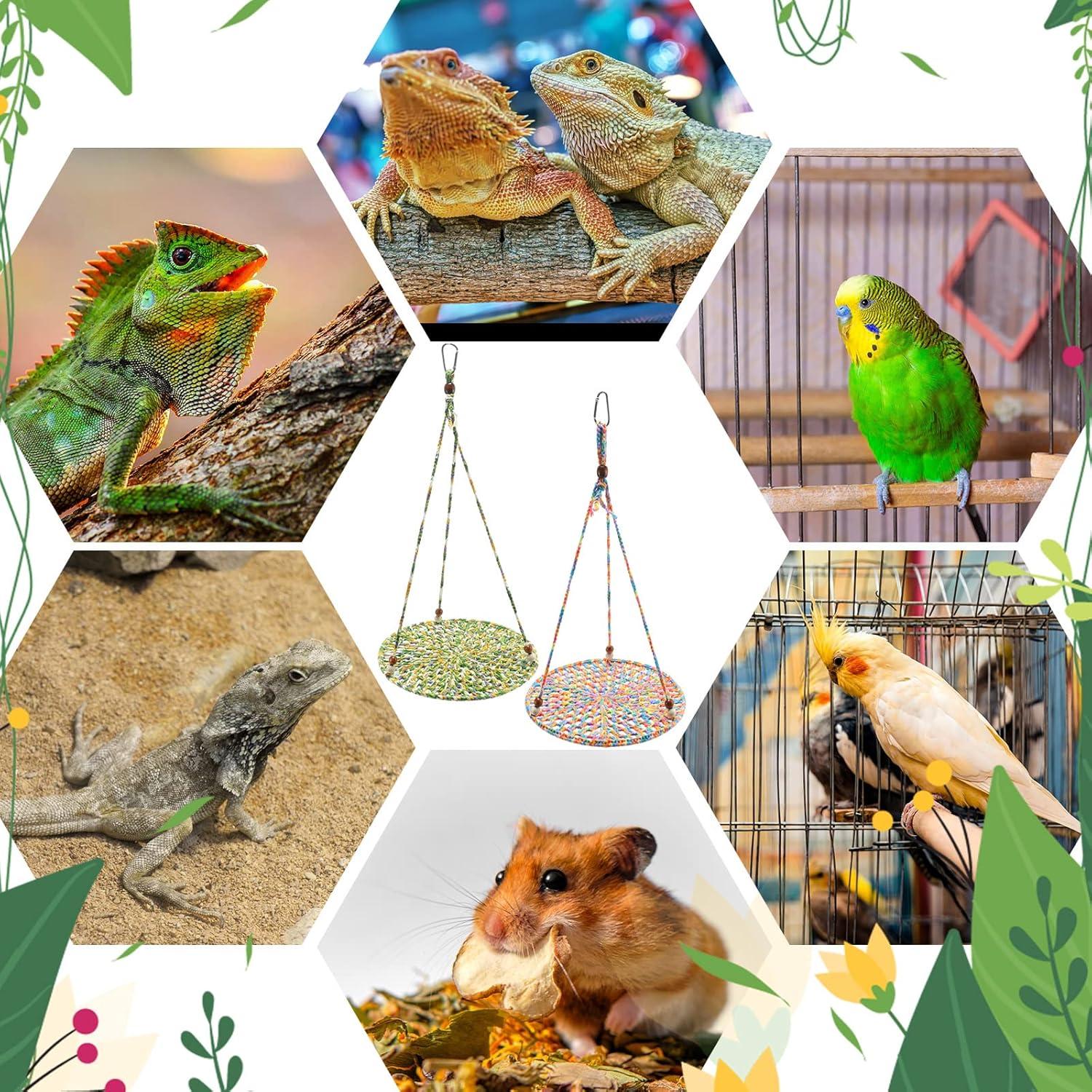 Hamaca para Reptiles Wesiti 2 Pcs 25.5 cm Algodón Color Fresco