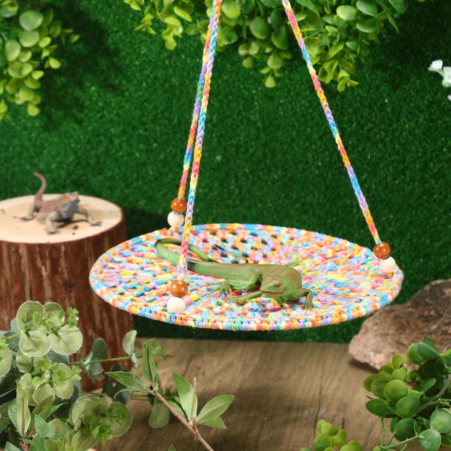 Hamaca para Reptiles Wesiti 2 Pcs 25.5 cm Algodón Color Fresco