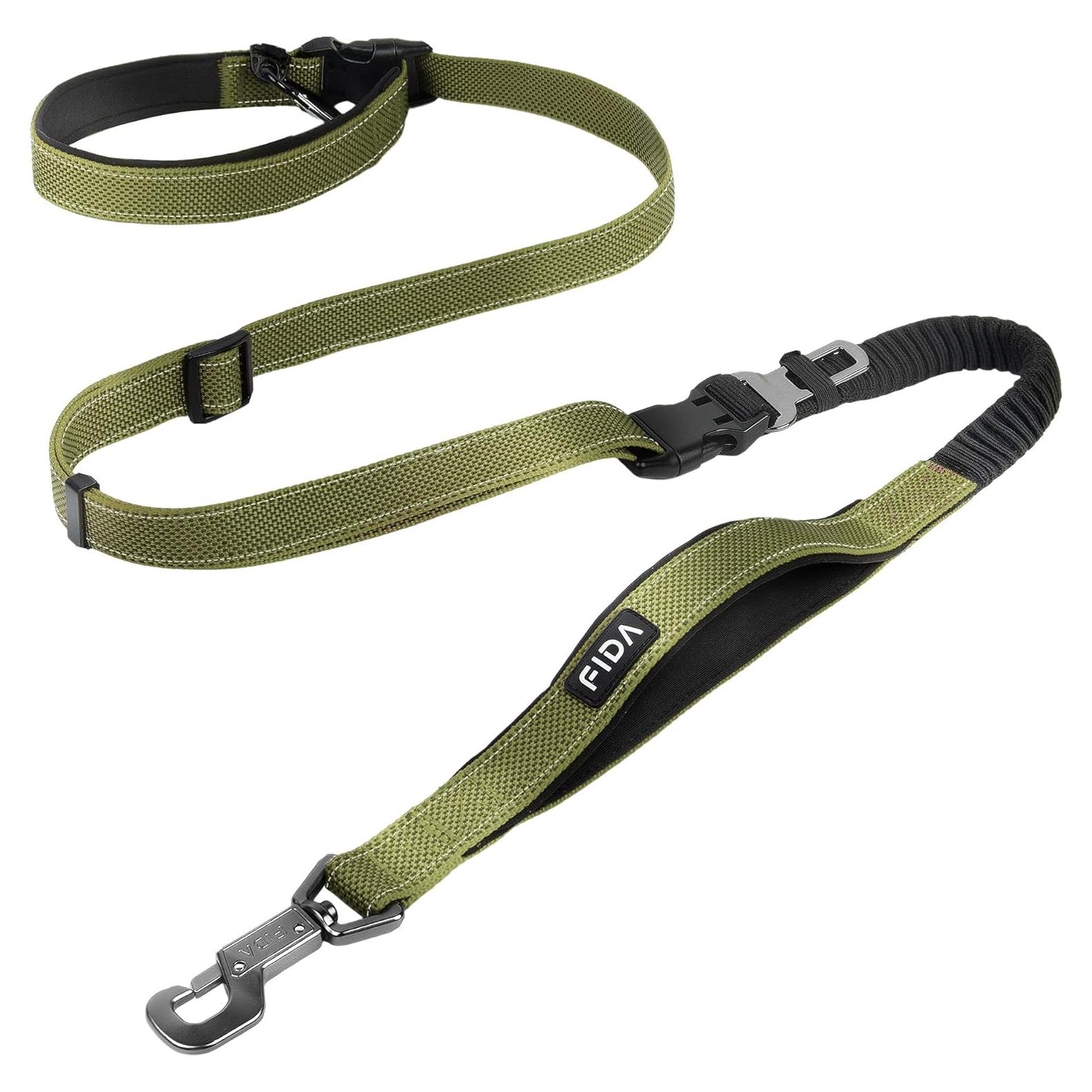 Correa para Perros Fida 6-en-1 Ajustable Verde Resistente