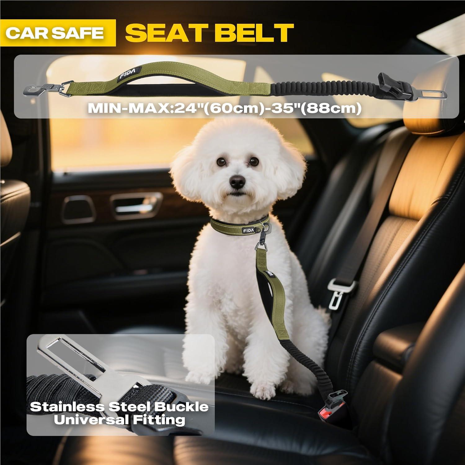 Correa para Perros Fida 6-en-1 Ajustable Verde Resistente