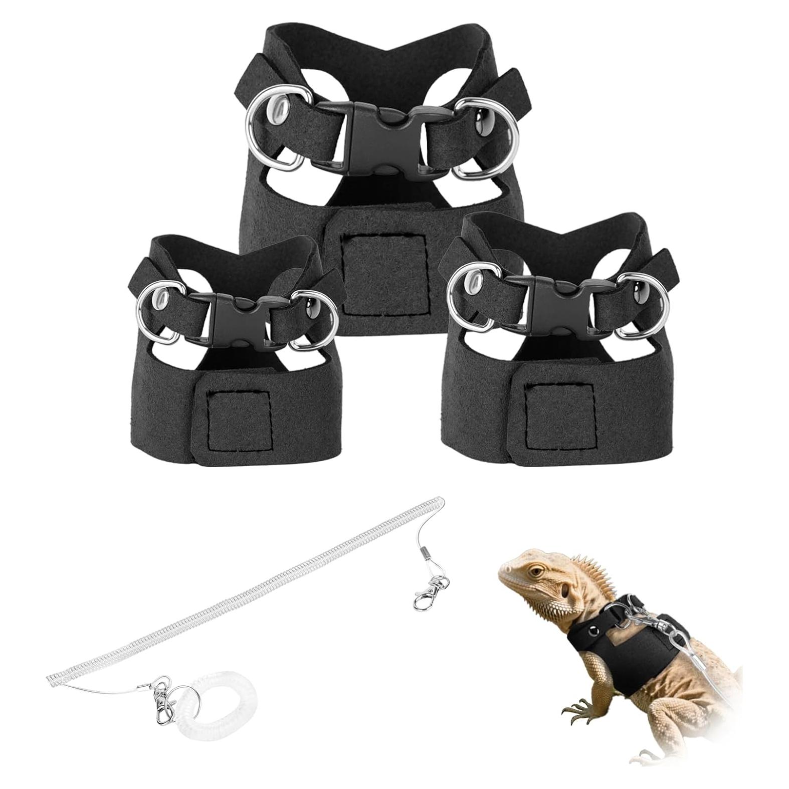 Conjunto de Arnés y Correa Ajustable para Reptiles xieketn