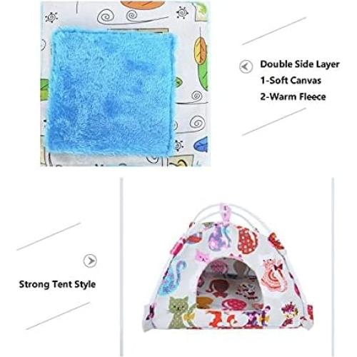 Hamaca Colgante para Aves Petall Azul Mediano - Casa para Loros