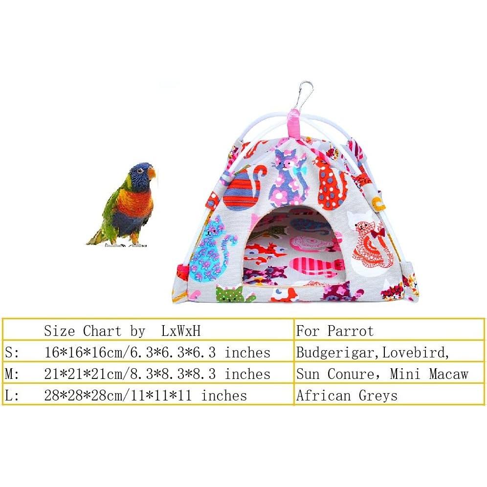 Hamaca Colgante para Aves Petall Azul Mediano - Casa para Loros