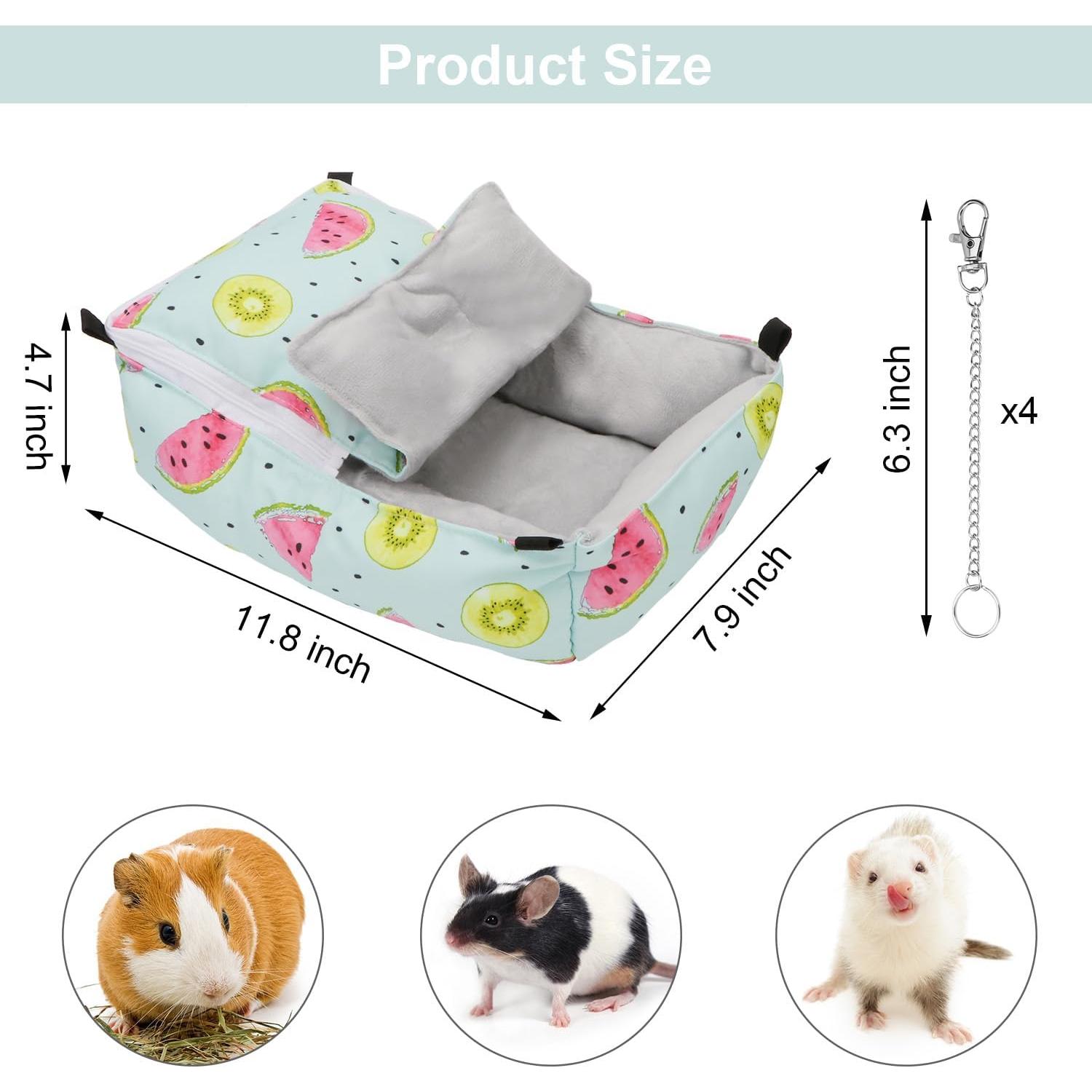 Cama para Hámster Wontee Verde 30x20x12 cm - Hamaca Acogedora