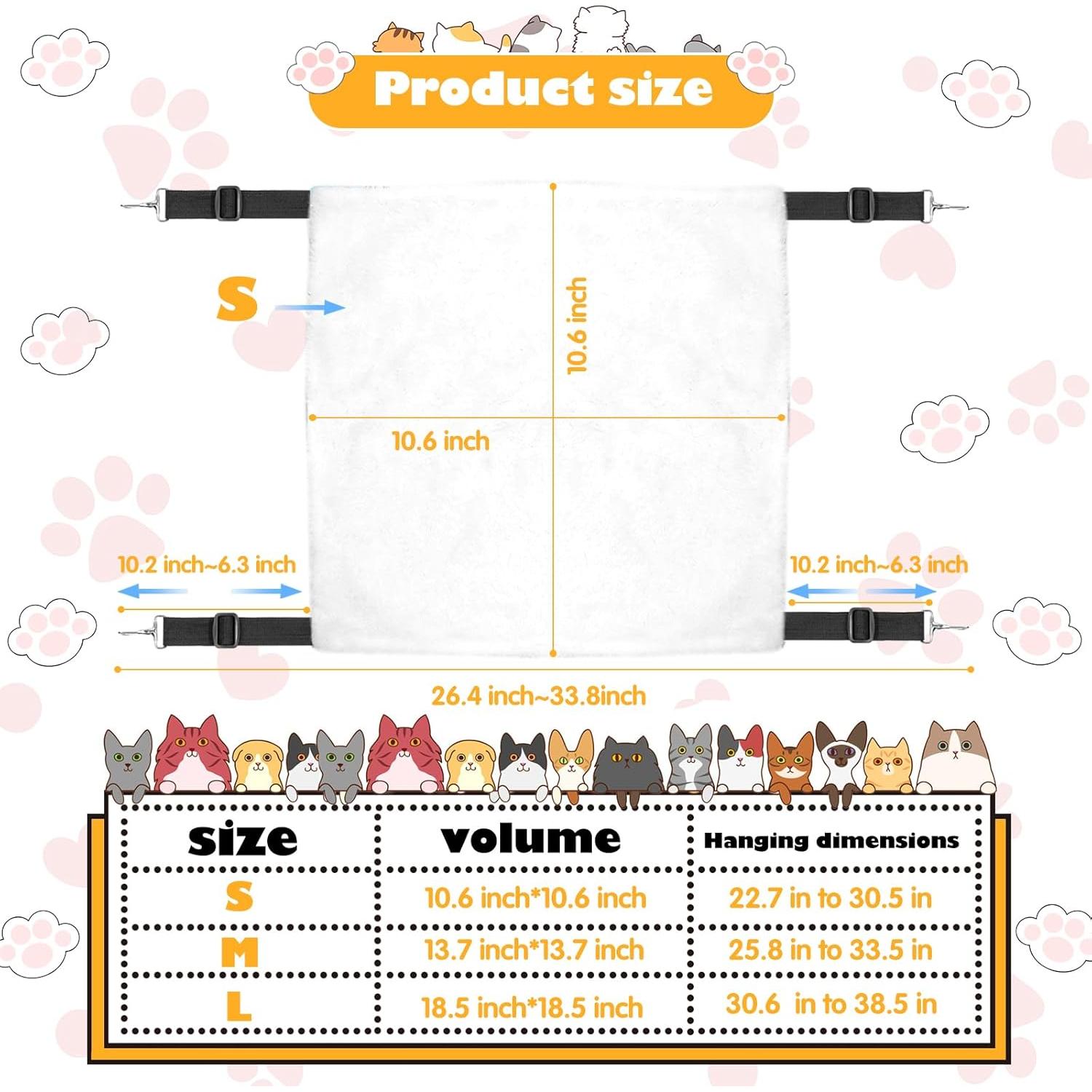 Hamaca para Gato Tribu Mengbei 47x47cm con Correa Ajustable