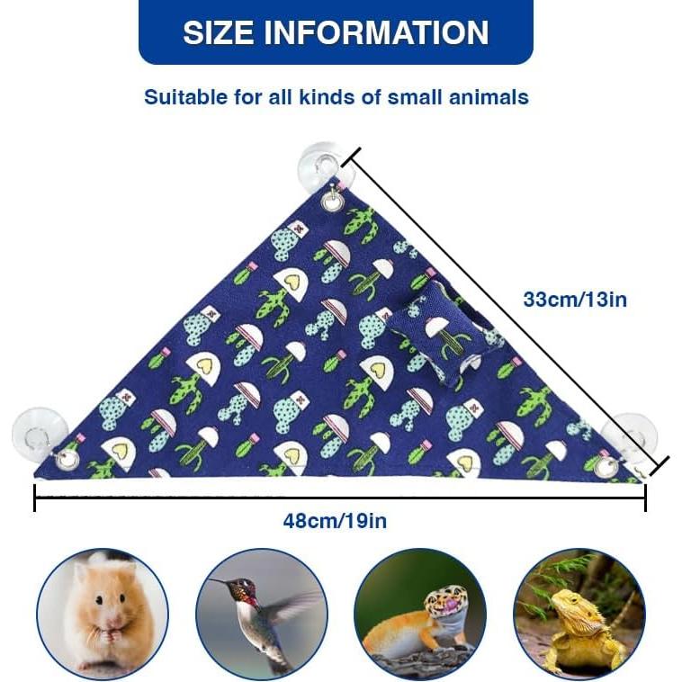 Hamaca Colgante para Reptiles HOKABLE Azul 33x33 cm