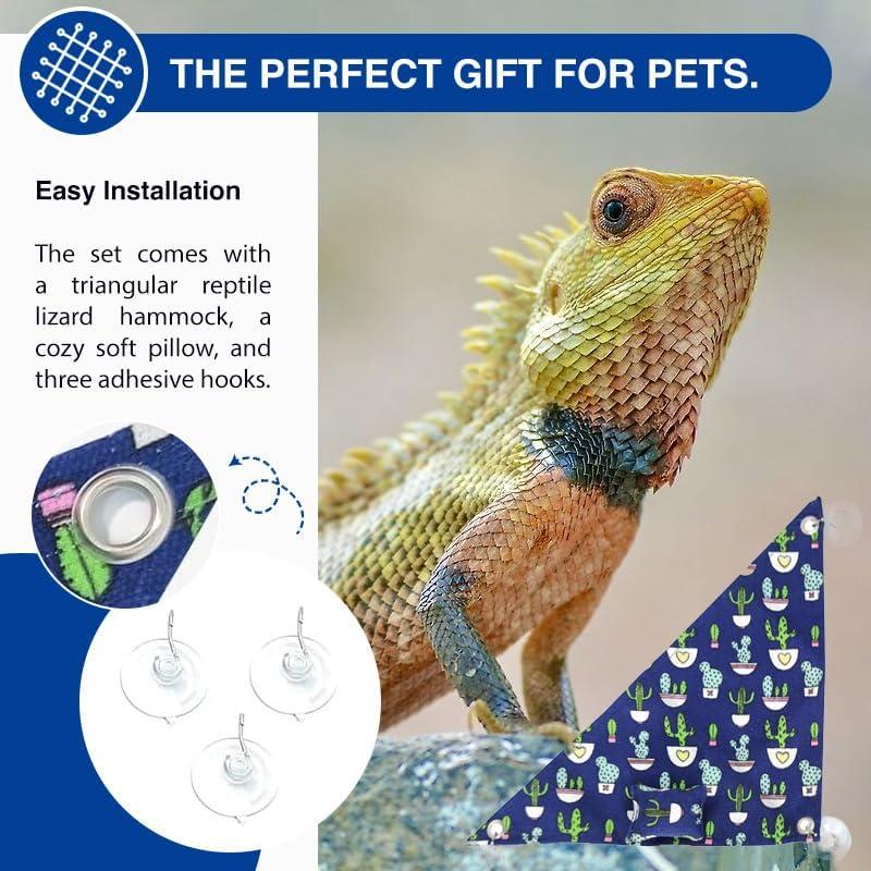 Hamaca Colgante para Reptiles HOKABLE Azul 33x33 cm
