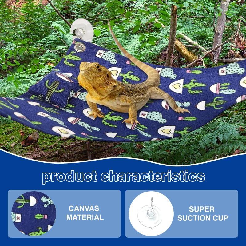 Hamaca Colgante para Reptiles HOKABLE Azul 33x33 cm