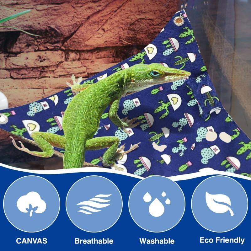Hamaca Colgante para Reptiles HOKABLE Azul 33x33 cm