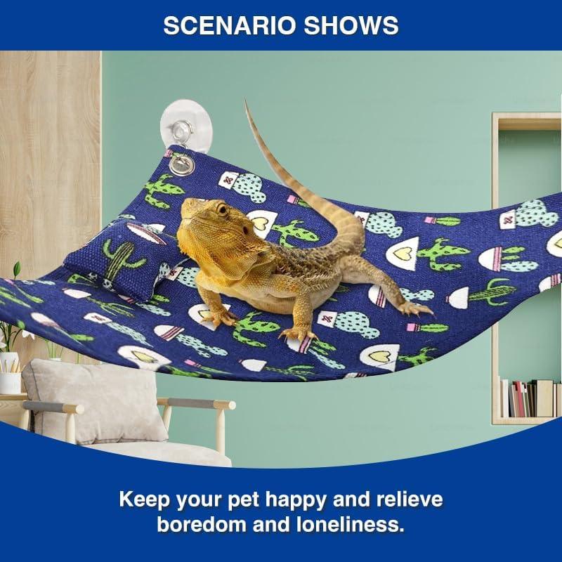 Hamaca Colgante para Reptiles HOKABLE Azul 33x33 cm