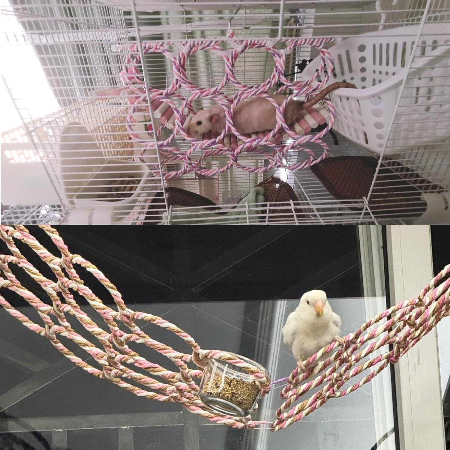 Red de Escalada para Pájaros Hamiledyi 35x60 cm 2 Pcs