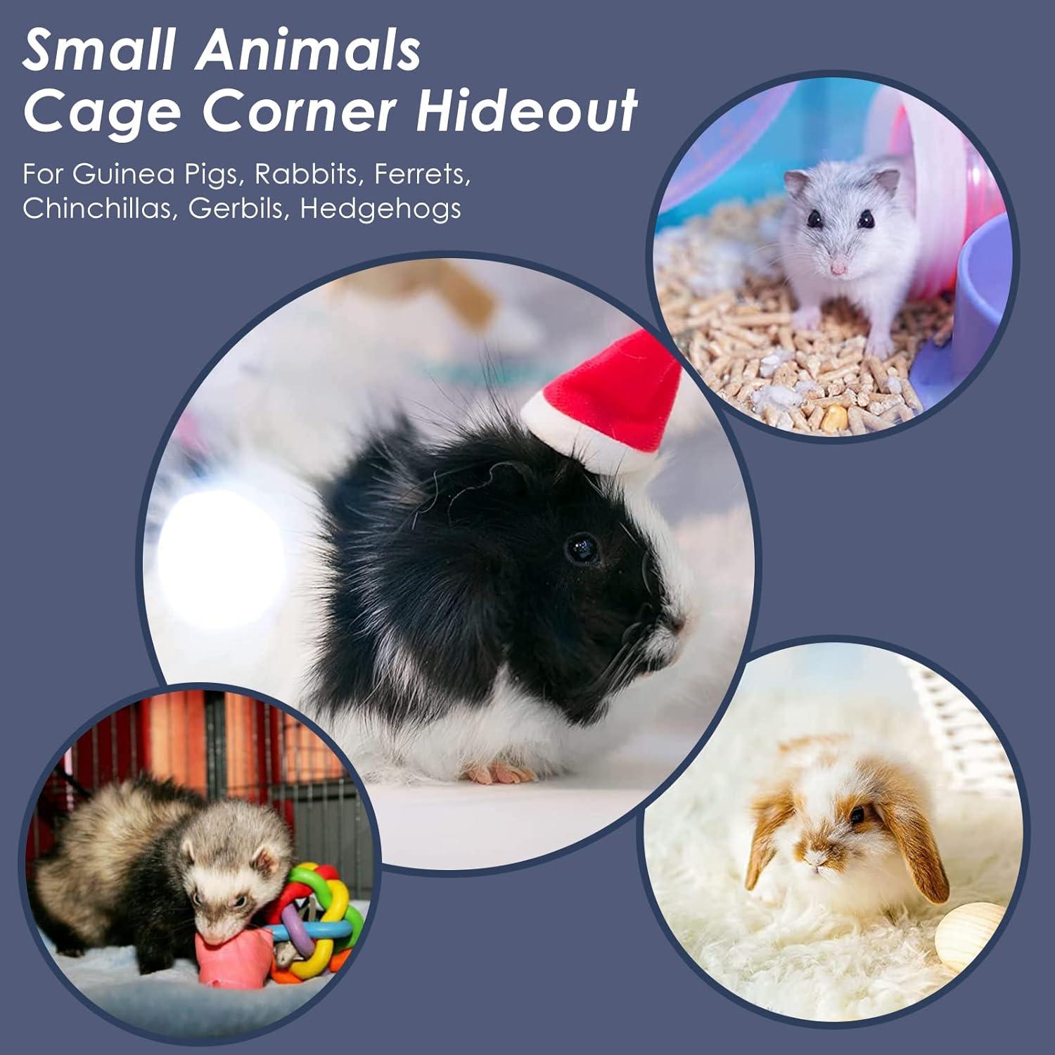 Escondite de Esquina para Mascotas Linkidea - Cobayas, Conejos, Hurones, 42x28 cm