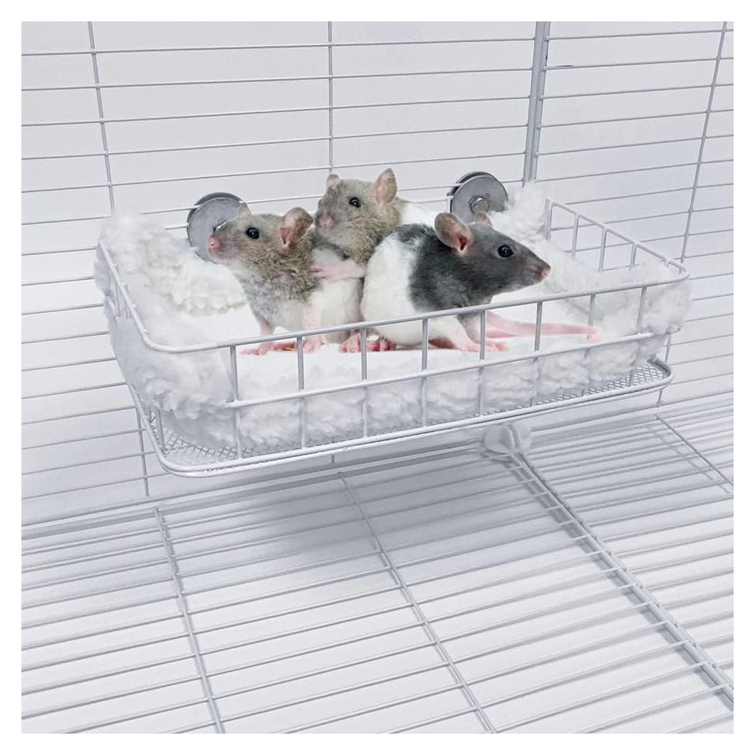 Plataforma para jaula de mascotas WOLEDOE 24.9x16cm Metal Blanco